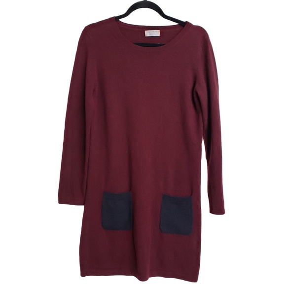 CHINTI AND PARKER Burgundy Cashmere Dress M
